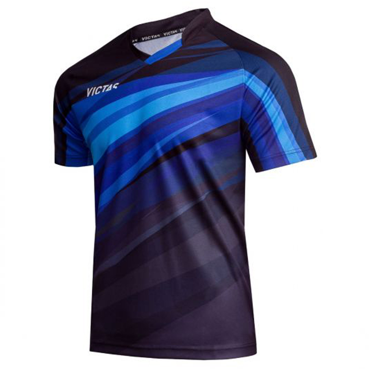 Victas Hemd V-Shirt 222 schwarz/blau M