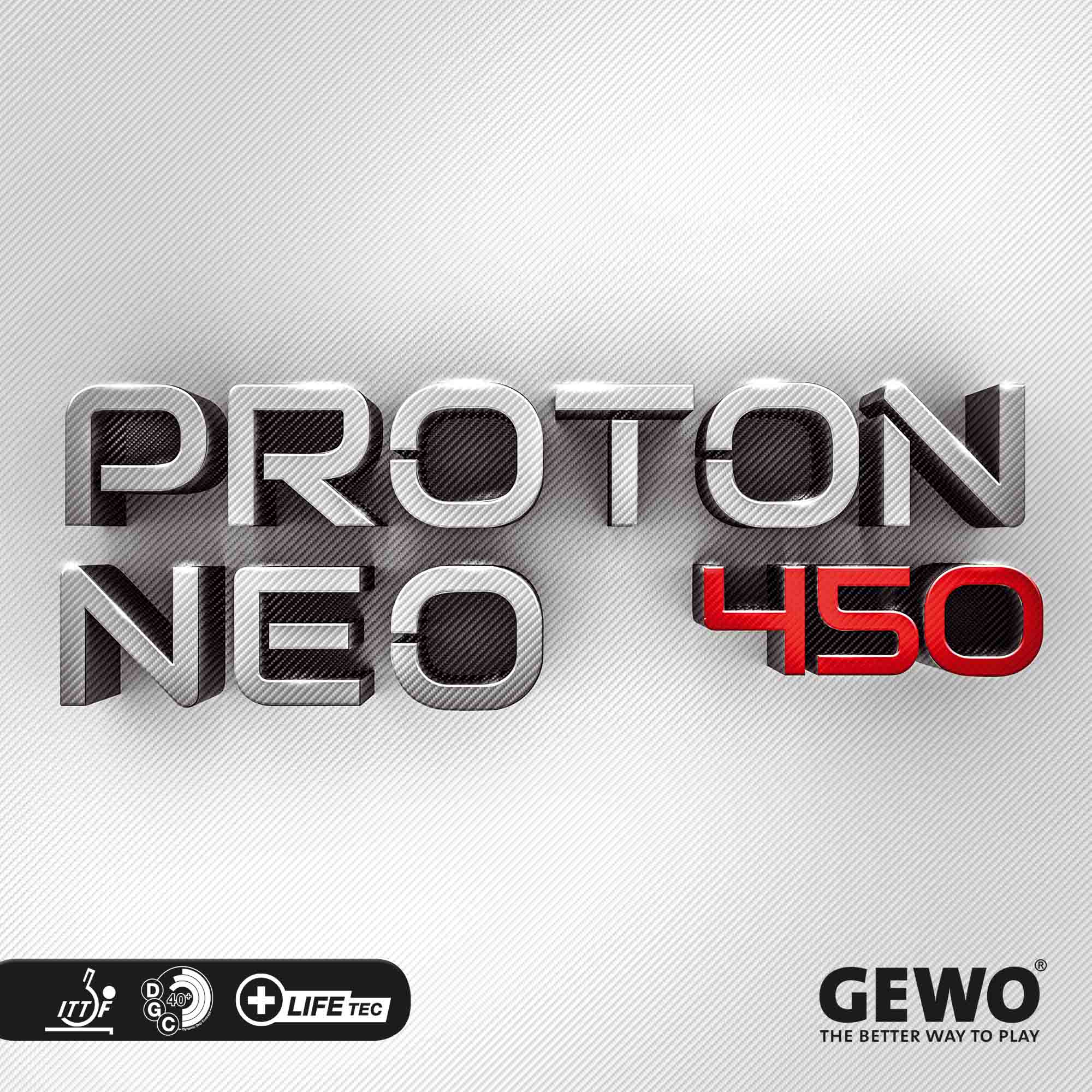 GEWO Belag Proton Neo 450 rot 2,0 mm