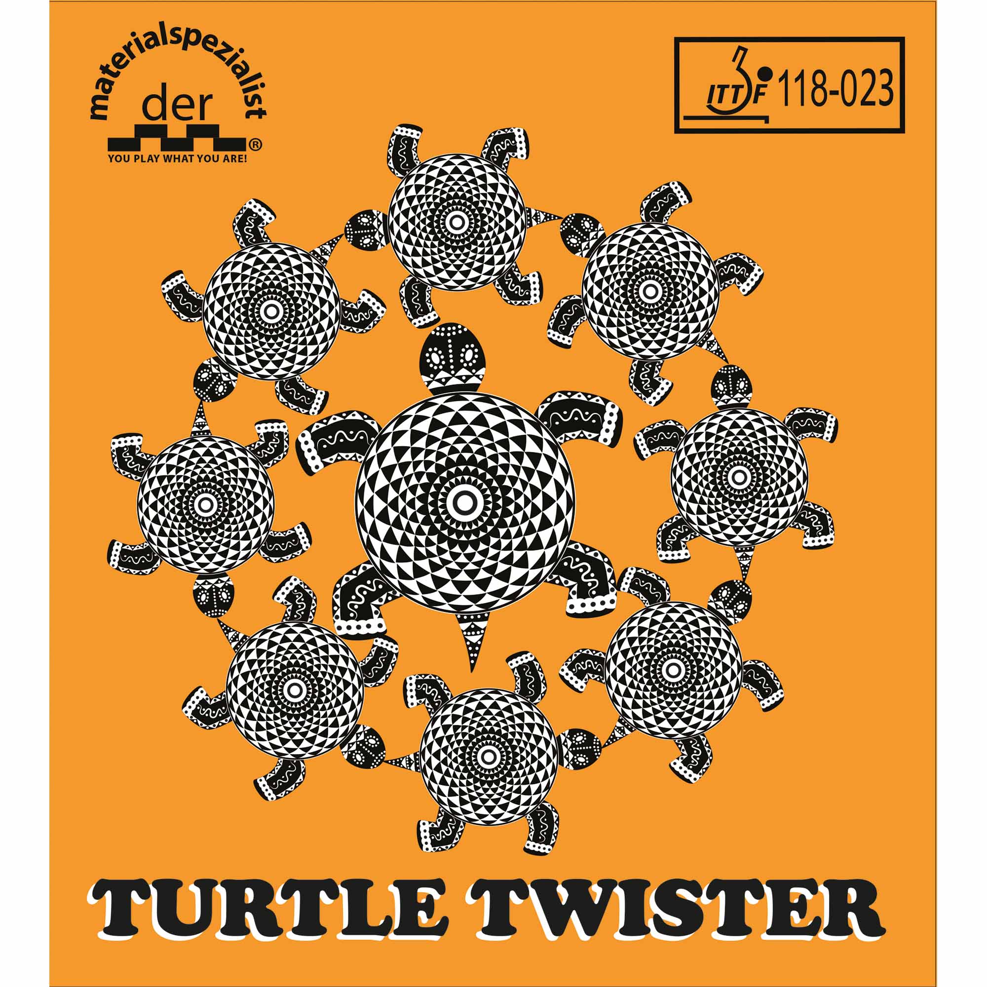 der materialspezialist Belag Turtle Twister rot 1,3 mm