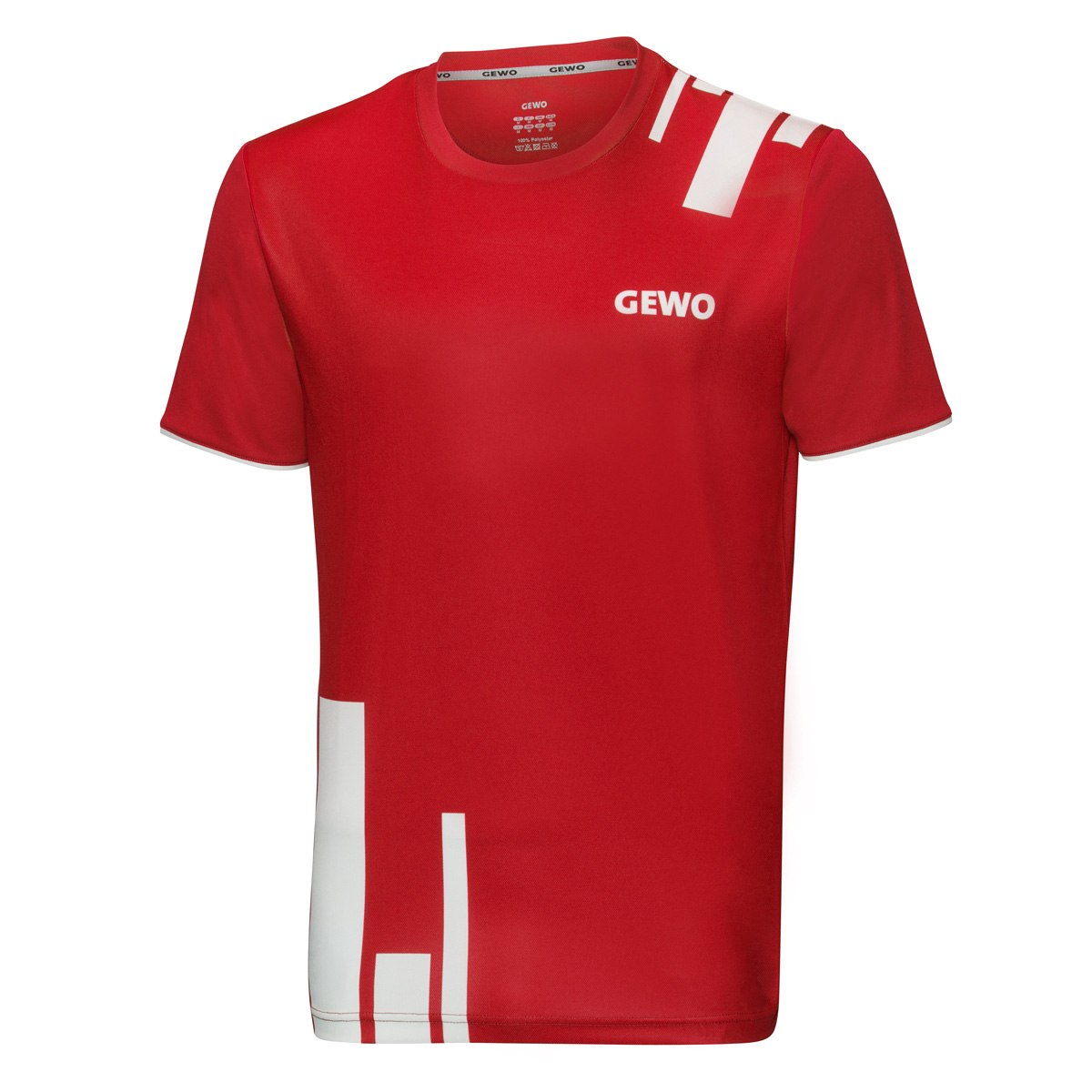 GEWO T-Shirt Bloques rot/weiß XXXXS