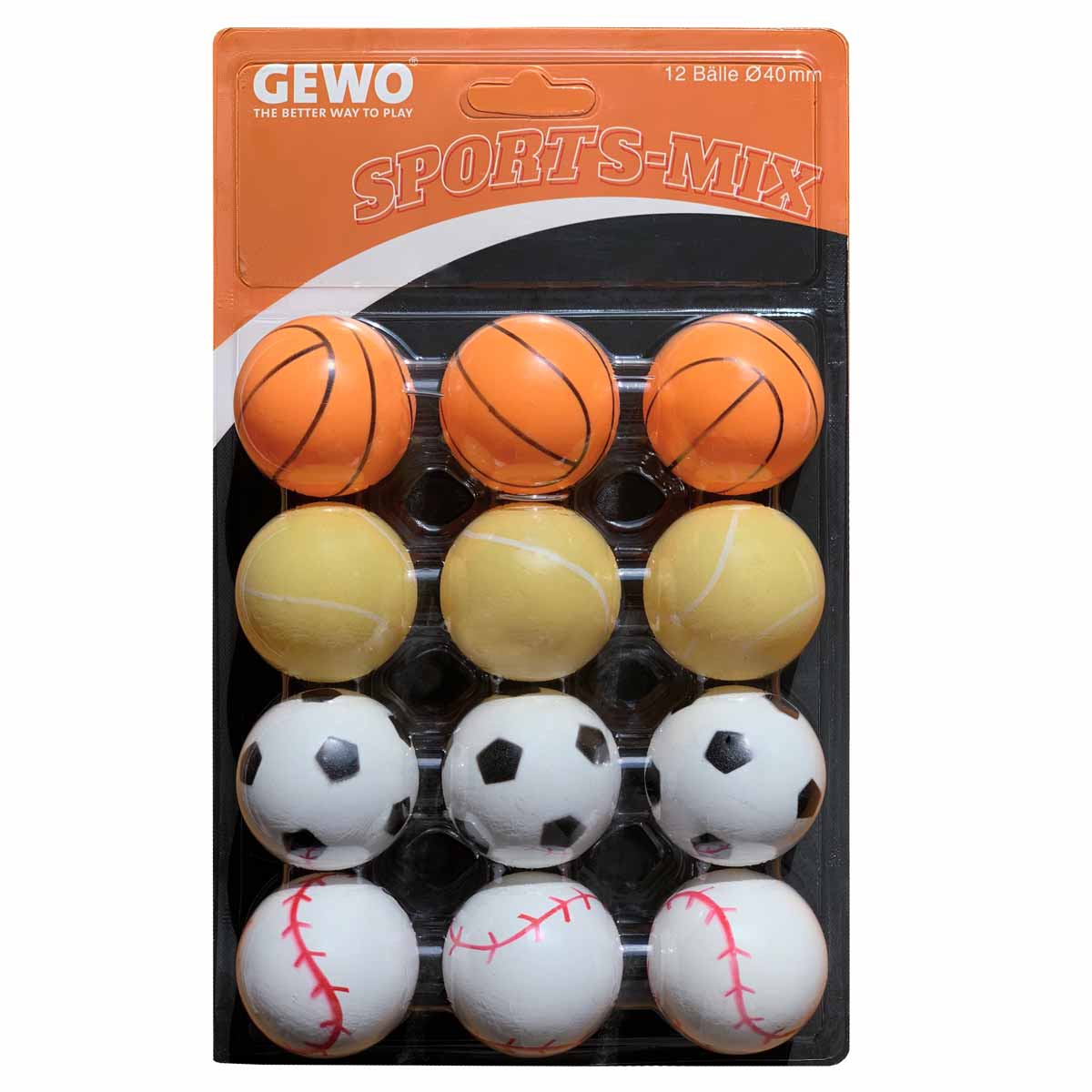 GEWO Ball Sports-Mix 12er bunt