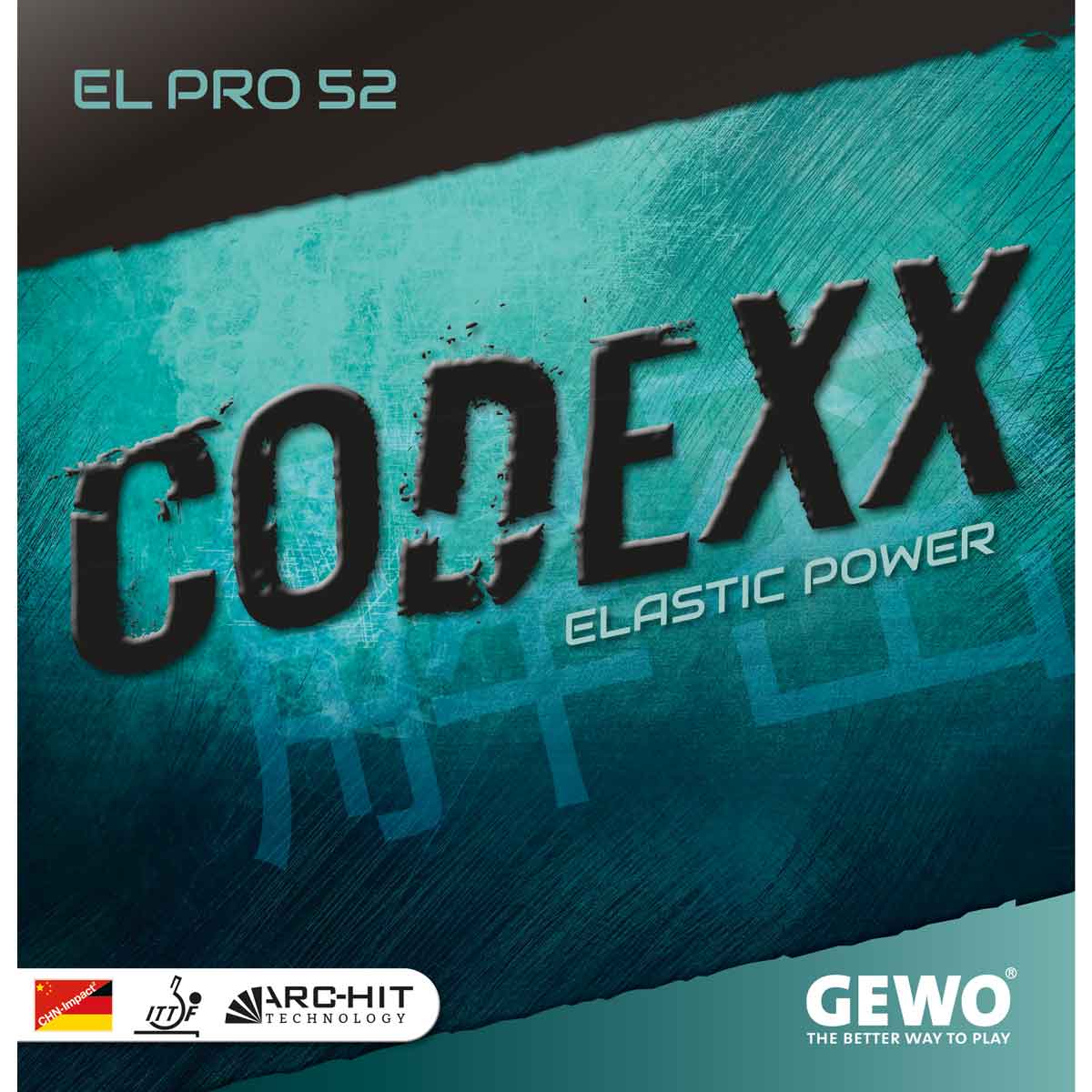 GEWO Belag Codexx EL Pro 52 rot 2,0 mm