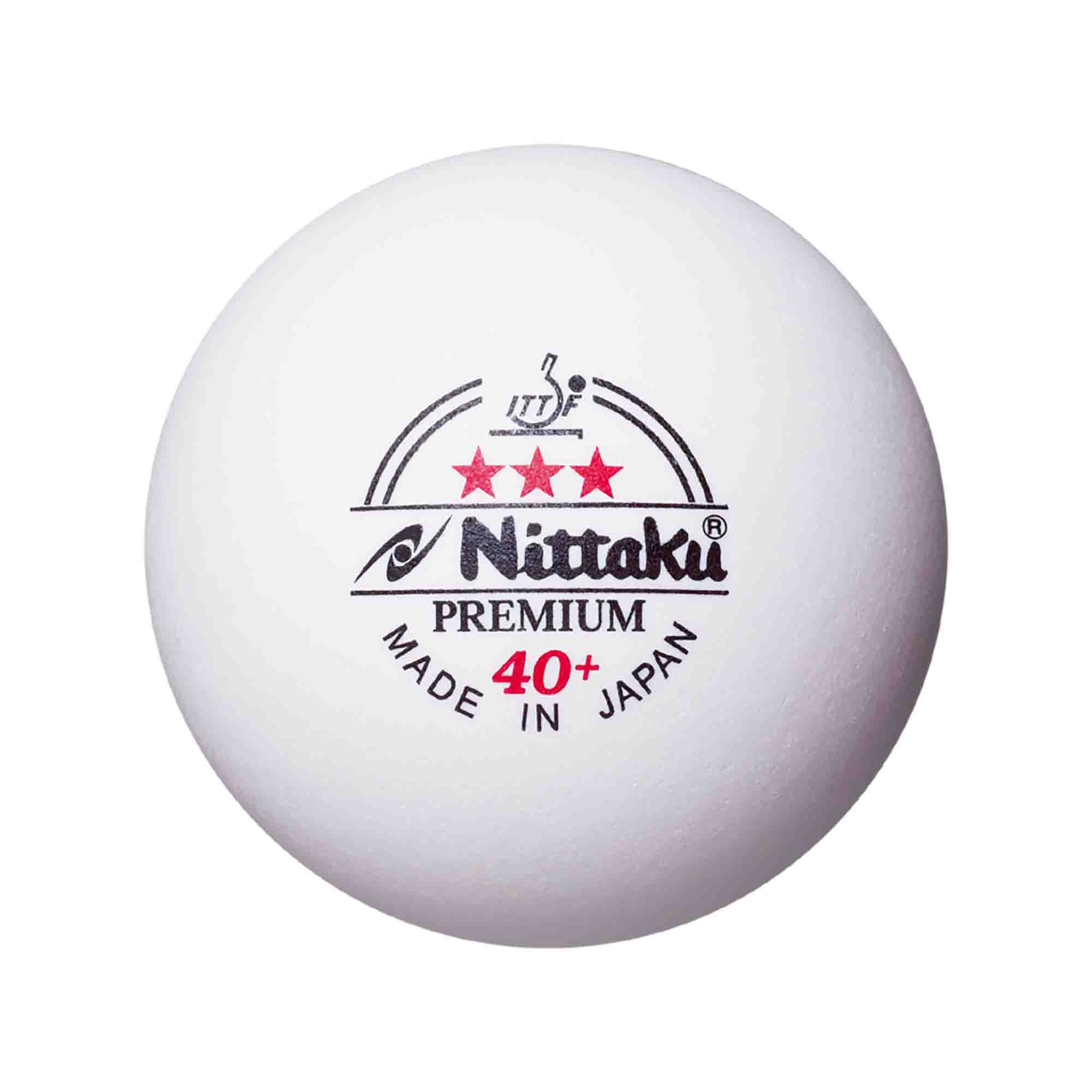 Nittaku Ball Premium 40+ *** Cell Free 3er weiß