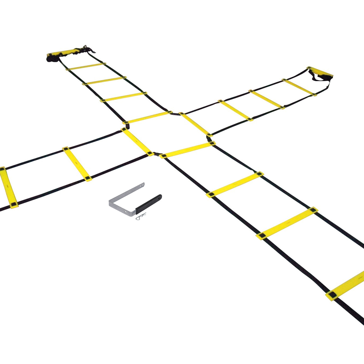 Koordinationsleiter "Agility" Einzel-Leiter 4m schwarz/gelb