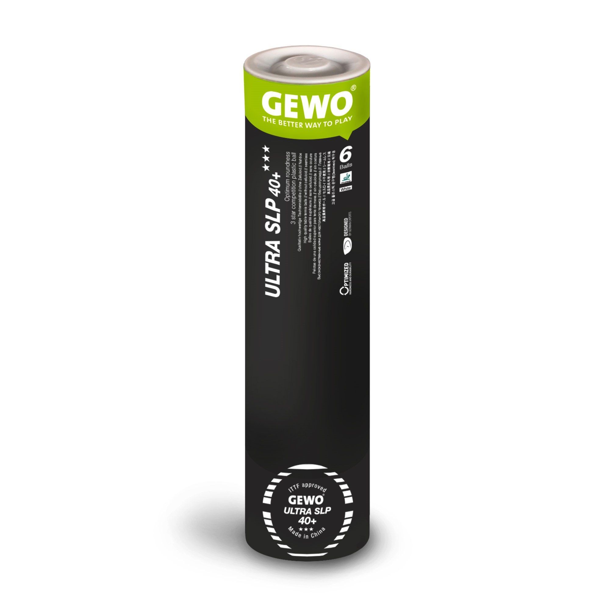 GEWO Ball Ultra SLP 40+ *** 6er tube weiß