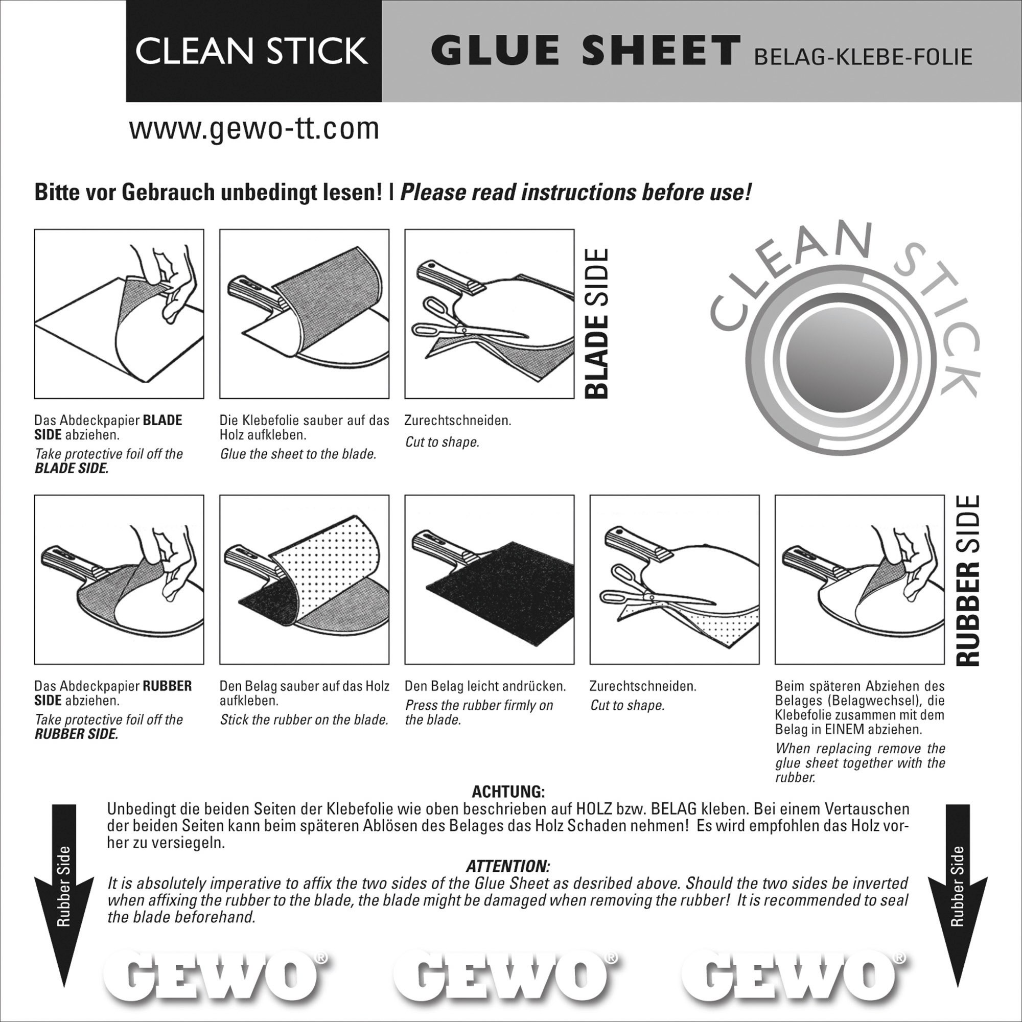 GEWO Klebefolie clean Stick